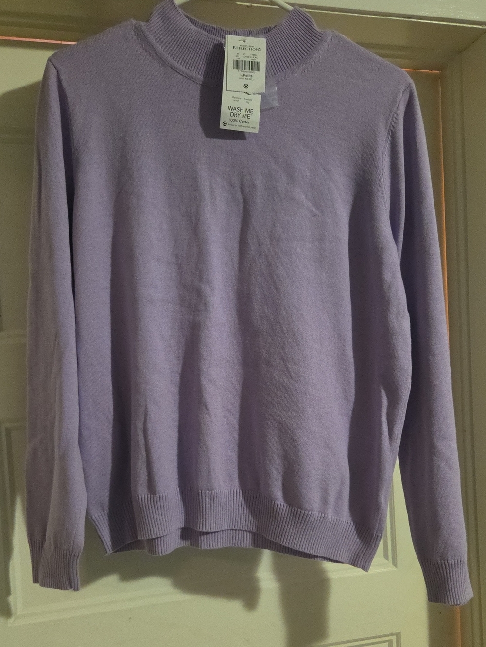 Northern Reflections Womens Lavender Crewneck Sweater